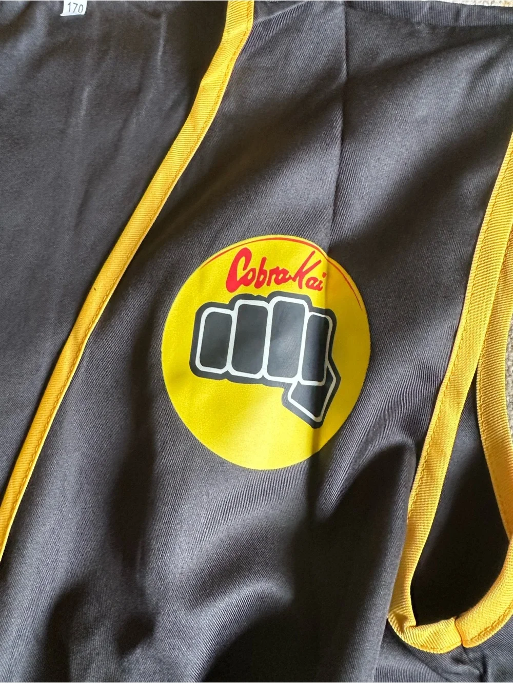 Kids Black and Yellow Ninja Costume Vest & Pants